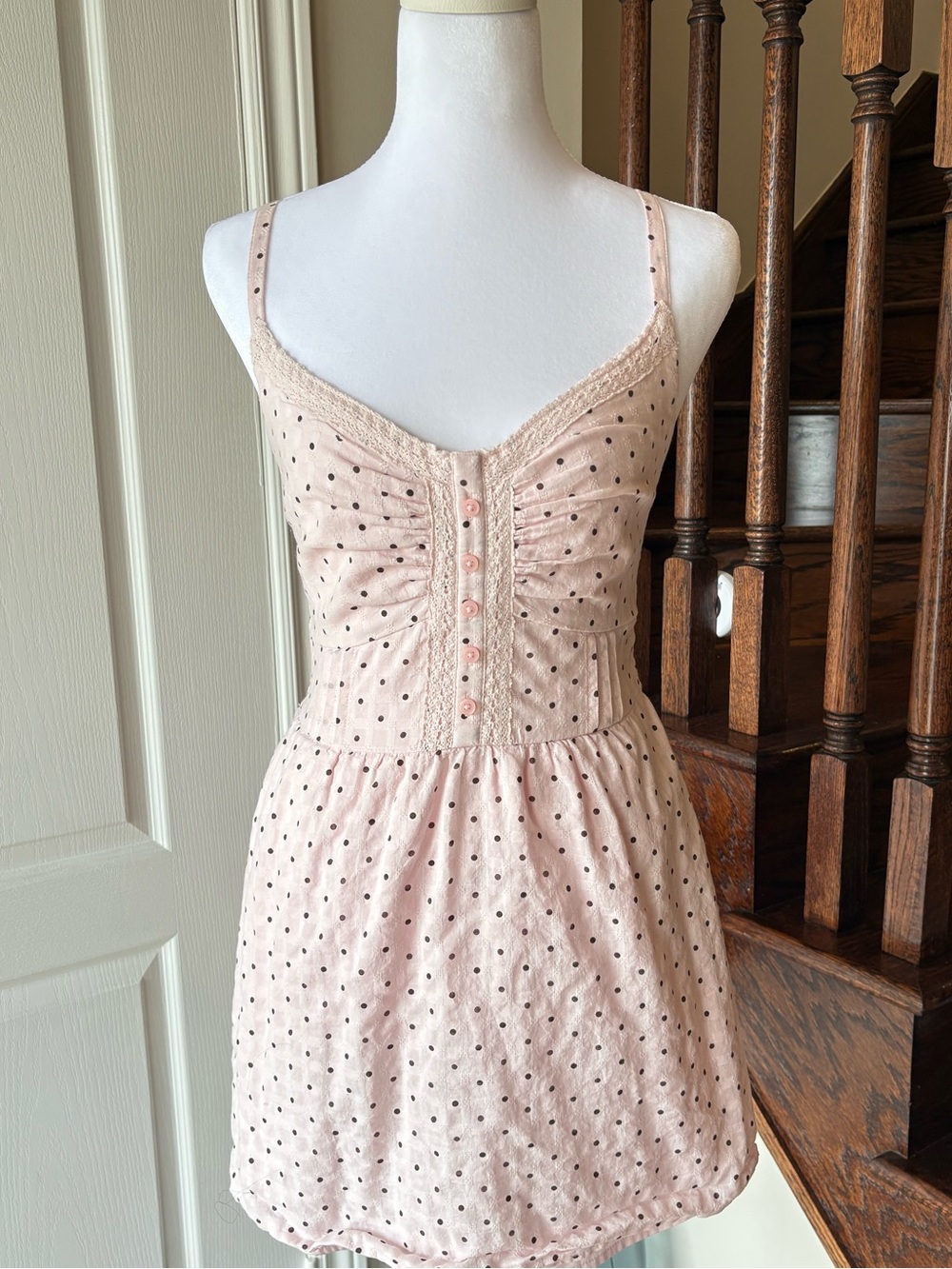 Hollister Pink Polka Dot Mini Dress